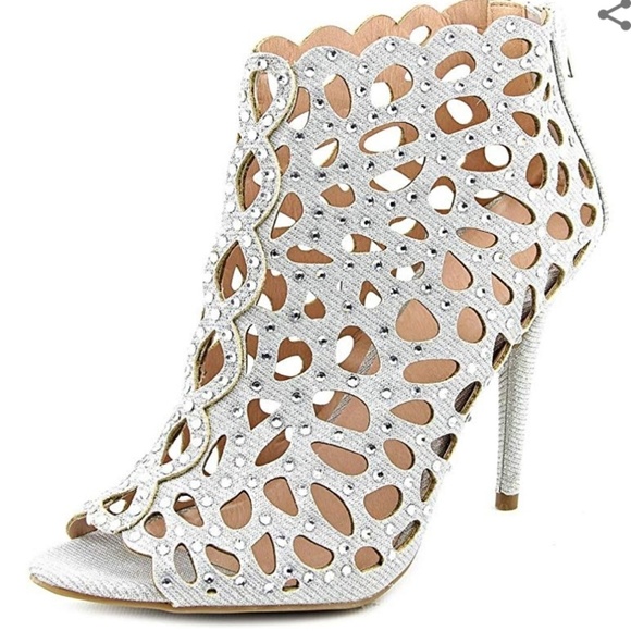 Zigi Soho Shoes - Zigi Soho Silver Rhinestone Embellished Heels